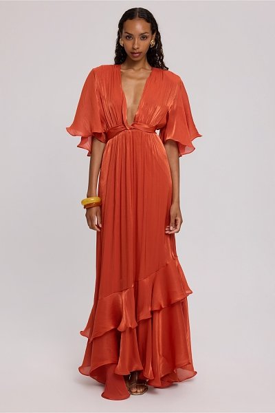 Burnt orange dress available on 3/8