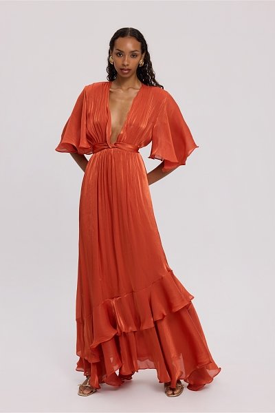 Burnt orange dress available on 3/8