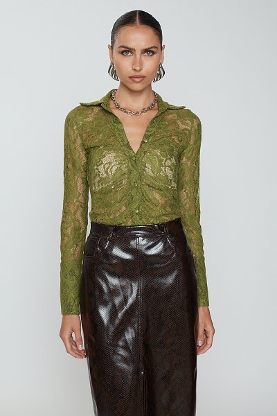 Aisha midi skirt python print