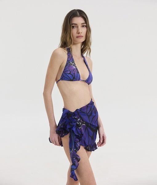 Ariane midnight floral mini pareo
