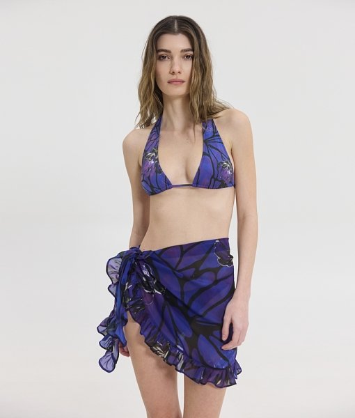 Ariane midnight floral mini pareo