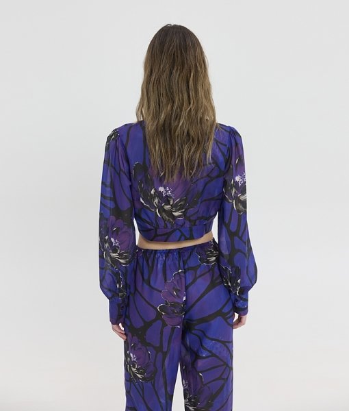 Luna crop printed shirt