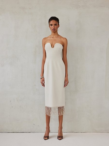 Valentina dress greige