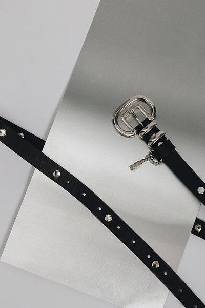 Mysterious girl leather belt