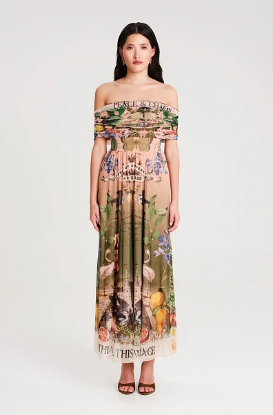 Citrus Long Dress Mesh