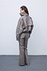 Leather Knots Pants Grey
