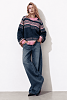 Sylvia knitted blouse bark blue