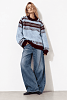 Sylvia knitted blouse light blue