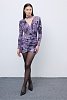 Mosaic Mauve Anthesis Mini Jersey Dress