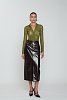 Aisha midi skirt python print