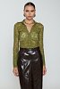 Aisha midi skirt python print