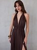 Beatrice polymorphic dress royal brown