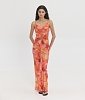 Venus el sol floral maxi dress